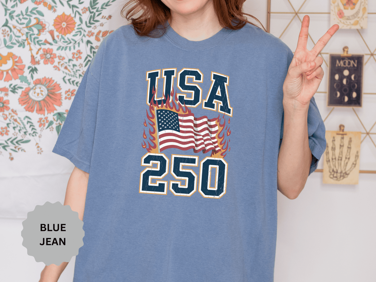 USA 250 Shirt, America 250th Anniversary T Shirt, Patriotic American Flag Tee, 1776 2026 Shirt, Fourth of July Gift, USA Birthday Tee