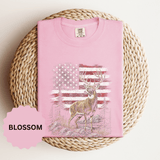 Patriotic Deer Shirt, American Flag Buck T Shirt, Deer Lover Gift, Outdoors Graphic Tee, Country Style Shirt, Fourth of July Gift