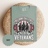 Freedom Isn't Free Veteran Shirt, Military Veteran T Shirt, U.S. Veterans Patriotic Tee, American Flag Military Gift, Veteran Pride Shirt