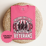 Freedom Isn't Free Veteran Shirt, Military Veteran T Shirt, U.S. Veterans Patriotic Tee, American Flag Military Gift, Veteran Pride Shirt