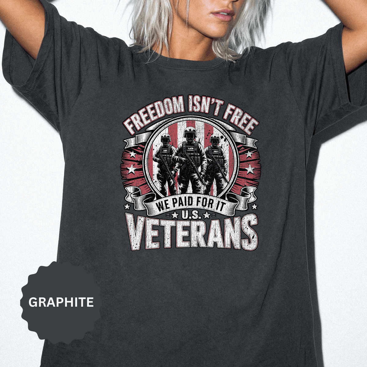 Freedom Isn't Free Veteran Shirt, Military Veteran T Shirt, U.S. Veterans Patriotic Tee, American Flag Military Gift, Veteran Pride Shirt