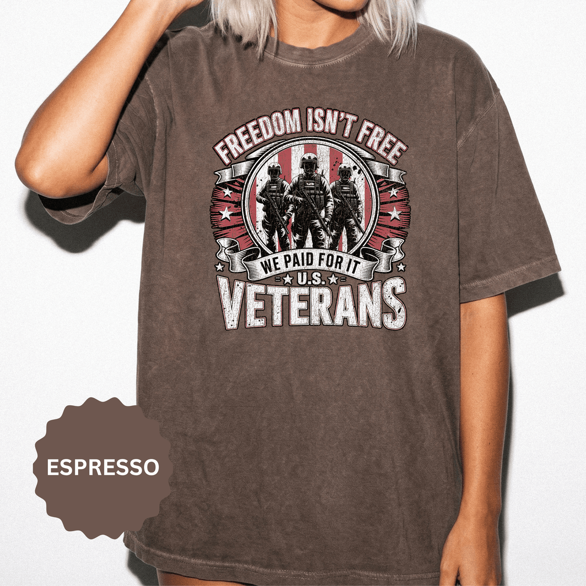 Freedom Isn't Free Veteran Shirt, Military Veteran T Shirt, U.S. Veterans Patriotic Tee, American Flag Military Gift, Veteran Pride Shirt