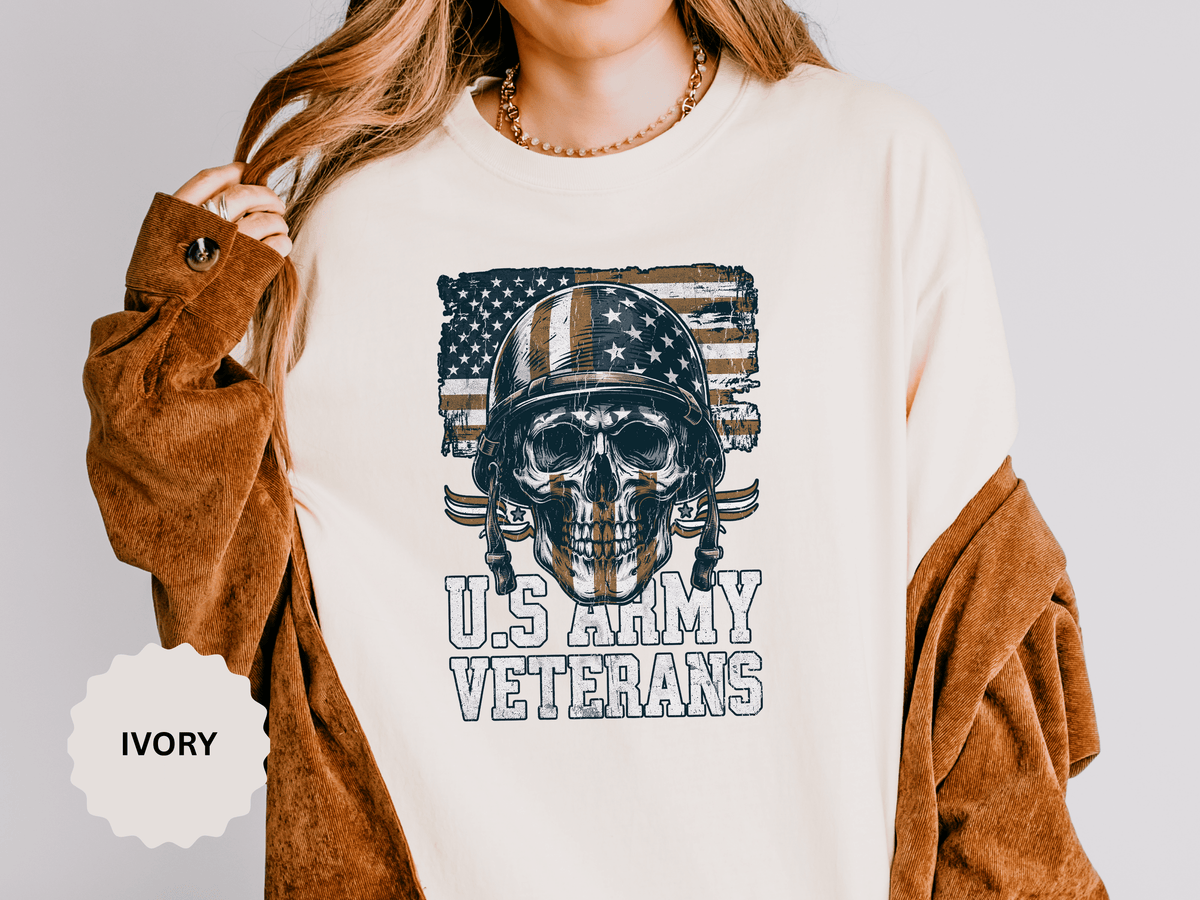 U.S. Army Veterans Shirt, Military Skull T Shirt, Patriotic American Flag Tee, Veteran Gift, Army Veteran Shirt, Veterans Day Gift