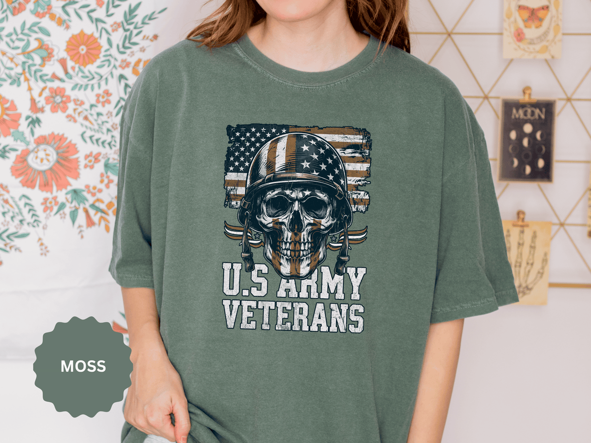 U.S. Army Veterans Shirt, Military Skull T Shirt, Patriotic American Flag Tee, Veteran Gift, Army Veteran Shirt, Veterans Day Gift