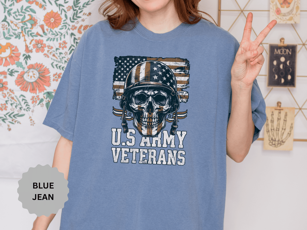 U.S. Army Veterans Shirt, Military Skull T Shirt, Patriotic American Flag Tee, Veteran Gift, Army Veteran Shirt, Veterans Day Gift