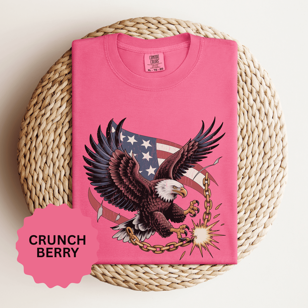 Patriotic Eagle Shirt, American Flag T Shirt, Bald Eagle Military Tee, Veteran Gift, USA Graphic Shirt, Fourth of July Patriotic Top