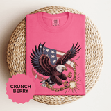 Patriotic Eagle Shirt, American Flag T Shirt, Bald Eagle Military Tee, Veteran Gift, USA Graphic Shirt, Fourth of July Patriotic Top