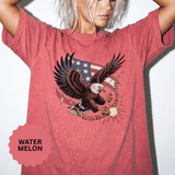 Patriotic Eagle Shirt, American Flag T Shirt, Bald Eagle Military Tee, Veteran Gift, USA Graphic Shirt, Fourth of July Patriotic Top