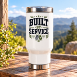 Military Stainless Steel Travel Mug, Service Member Gift, Dog Tag Drinkware, Patriotic Coffee Cup, Veteran Gift, Armed Forces Gift