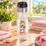 Cute Cat Water Bottle for Kids, Adorable Kitty Drink Bottle, Cat Lover School Water Bottle, Birthday Gift for Girls, Back to School Gift