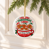 Personalized Gingerbread Family Christmas Ornament, Custom Names and Family Keepsake, Cozy Holiday Gift