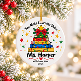 Personalized Teacher Christmas Ornament, Ms. Harper Holiday Keepsake, Teacher Appreciation Gift from Student, Classroom Christmas Decor 2026