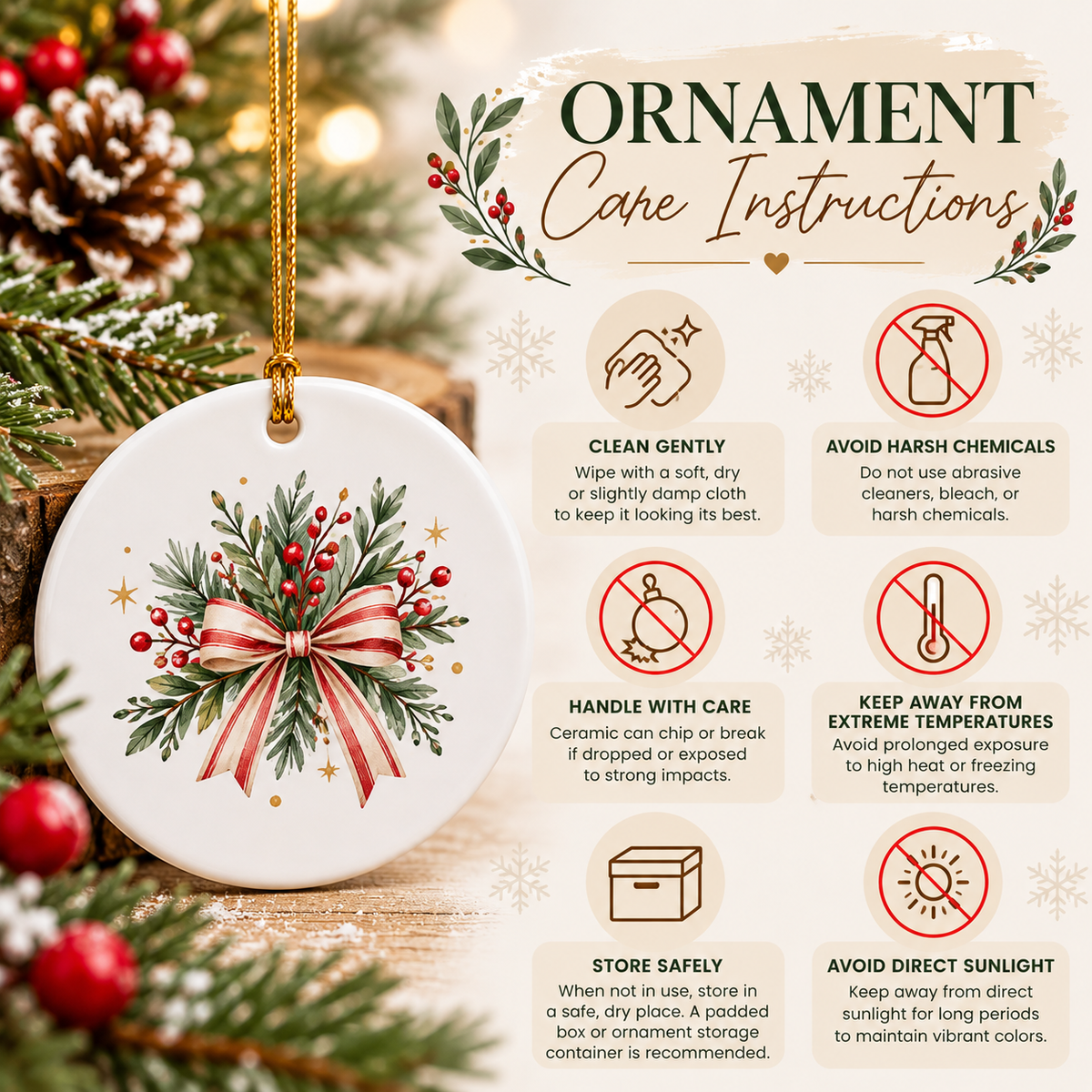 Personalized Family Christmas Tree Ornament 2026, Our Merry Little Forest with Four Names, Custom Surname Keepsake Gift for Parents and Kids