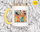 Retro Disco Birthday Coffee Mug, 70s Roller Skating Party Design, Groovy Gift for a Skater Friend Who Loves Colorful Nostalgic Drinkware