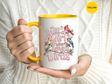 Bird Lover Coffee Mug, Just a Girl Who Loves Birds Quote, Pink Lettering and Garden Songbird Design, Birthday Gift for a Birdwatching Friend