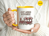 Hot Mess Express Coffee Mug, Pink Floral Train with Bows and Hearts, Funny Birthday Gift for a Busy Mom or Best Friend's Daily Coffee Break