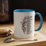Christian Inspirational Mug, You Are Beautiful Victorious Enough Bible Verse Coffee Mug, Faith Encouragement Gift for Women