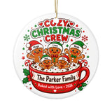 Personalized Gingerbread Family Christmas Ornament, Custom Names and Family Keepsake, Cozy Holiday Gift