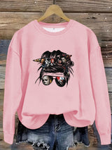Printed pullover sweatshirt sweatshirt