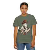 Western Ghost Halloween Shirt, Cowboy Hat Spooky Graphic Tee, Cute Vintage Fall Gift for Cowgirl, Country October Outfit for Women