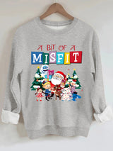 Christmas printed pattern hoodie
