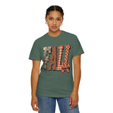 Patchwork Fall Shirt, Floral Leopard Plaid Autumn Graphic Tee, Coquette Bow Seasonal Gift for Women, Cozy Thanksgiving Outfit for Her