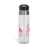 Pink Flamingo Water Bottle for Women and Girls, Tropical Summer Drink Bottle, Flamingo Lover Gift, Beach Vacation Gift for Her