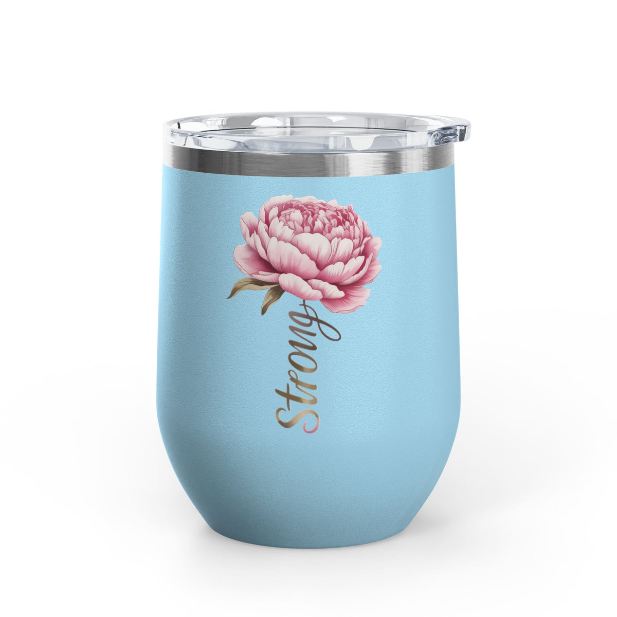 Floral Wine Tumbler, Pink Peony Insulated Tumbler, Flower Lover Gift, Elegant Drink Cup for Women, Summer Gift, Birthday Gift for Her