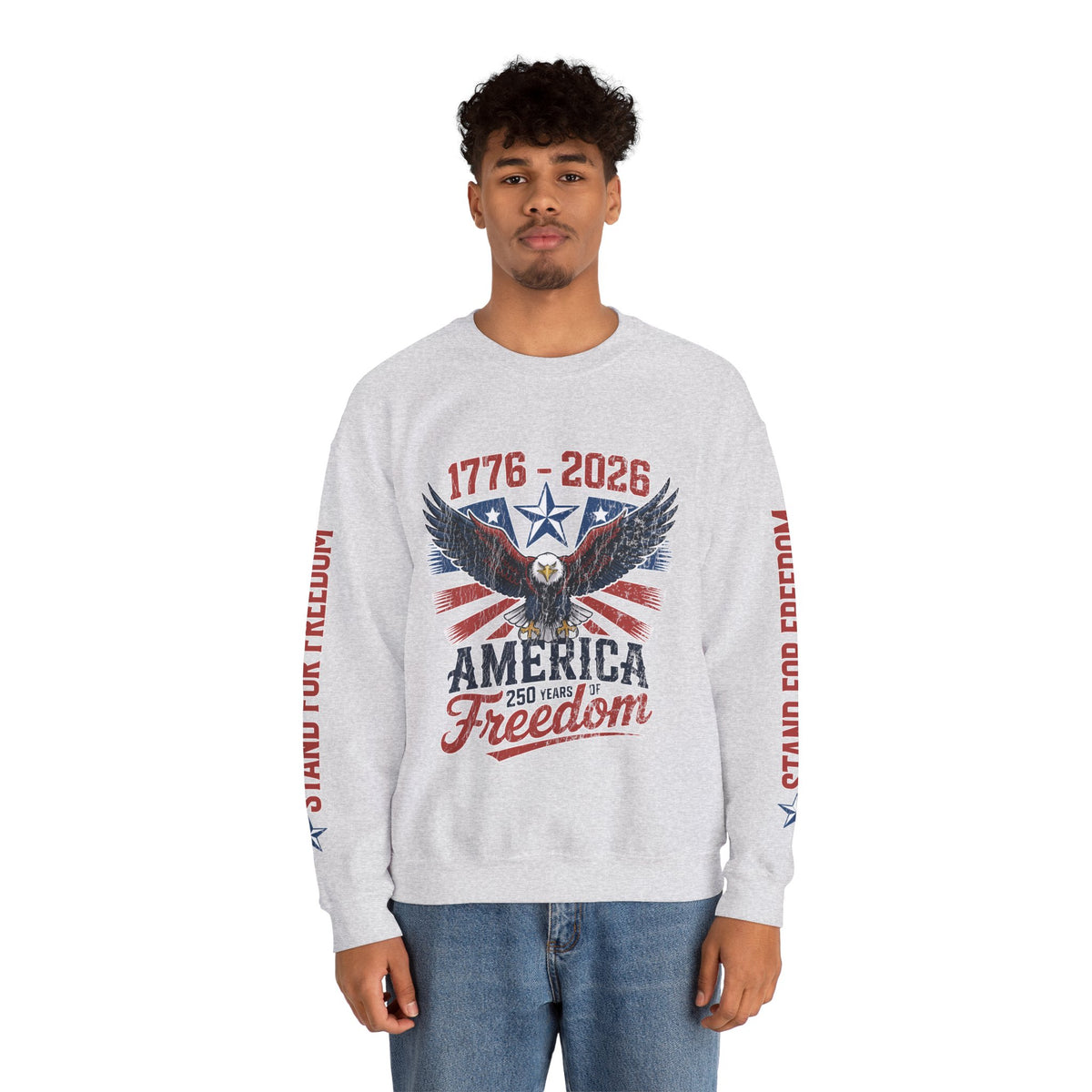 America 250 Sweatshirt 1776 2026, 250th Anniversary USA Pullover, Patriotic Eagle Top, American History Gift, July 4th Outfit