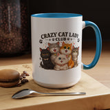 Crazy Cat Lady Social Club Mug, Funny Cat Mom Coffee Mug, Cat Lover Gift for Women, Cute Kitten Coffee Cup, Pet Parent Present