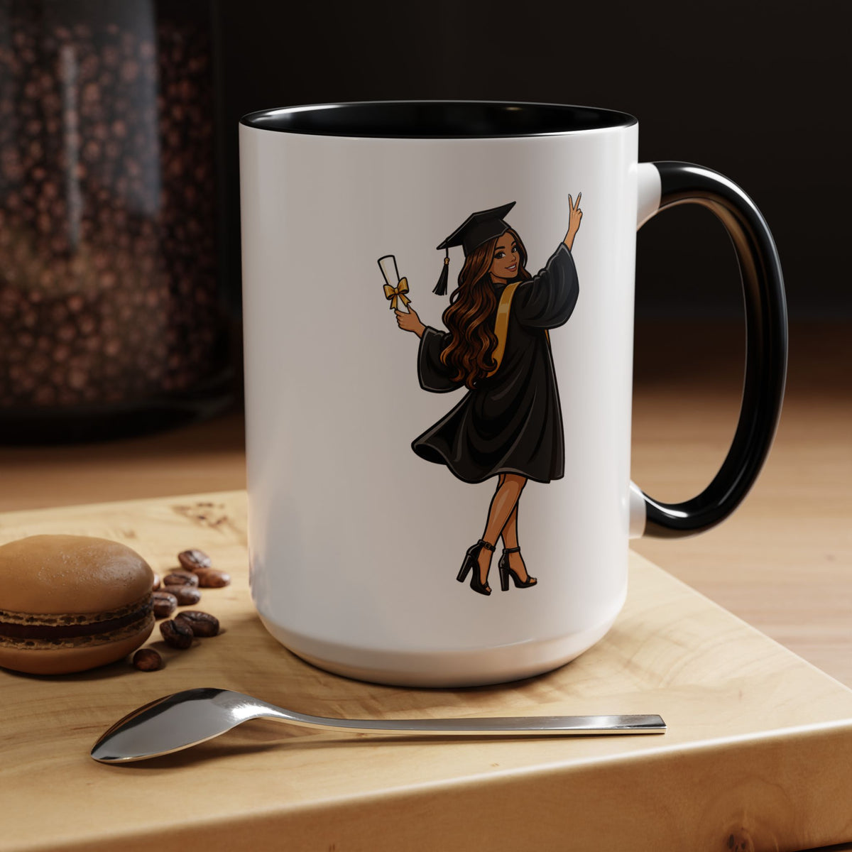 College Graduation Mug for Her, Female Graduate Coffee Cup, Congratulations Gift for Daughter, Sister or Best Friend, Senior Keepsake