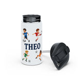 Personalized Soccer Kids Water Bottle, Custom Name Sports Water Bottle for Boys, Soccer Player Water Bottle, Back to School Gift
