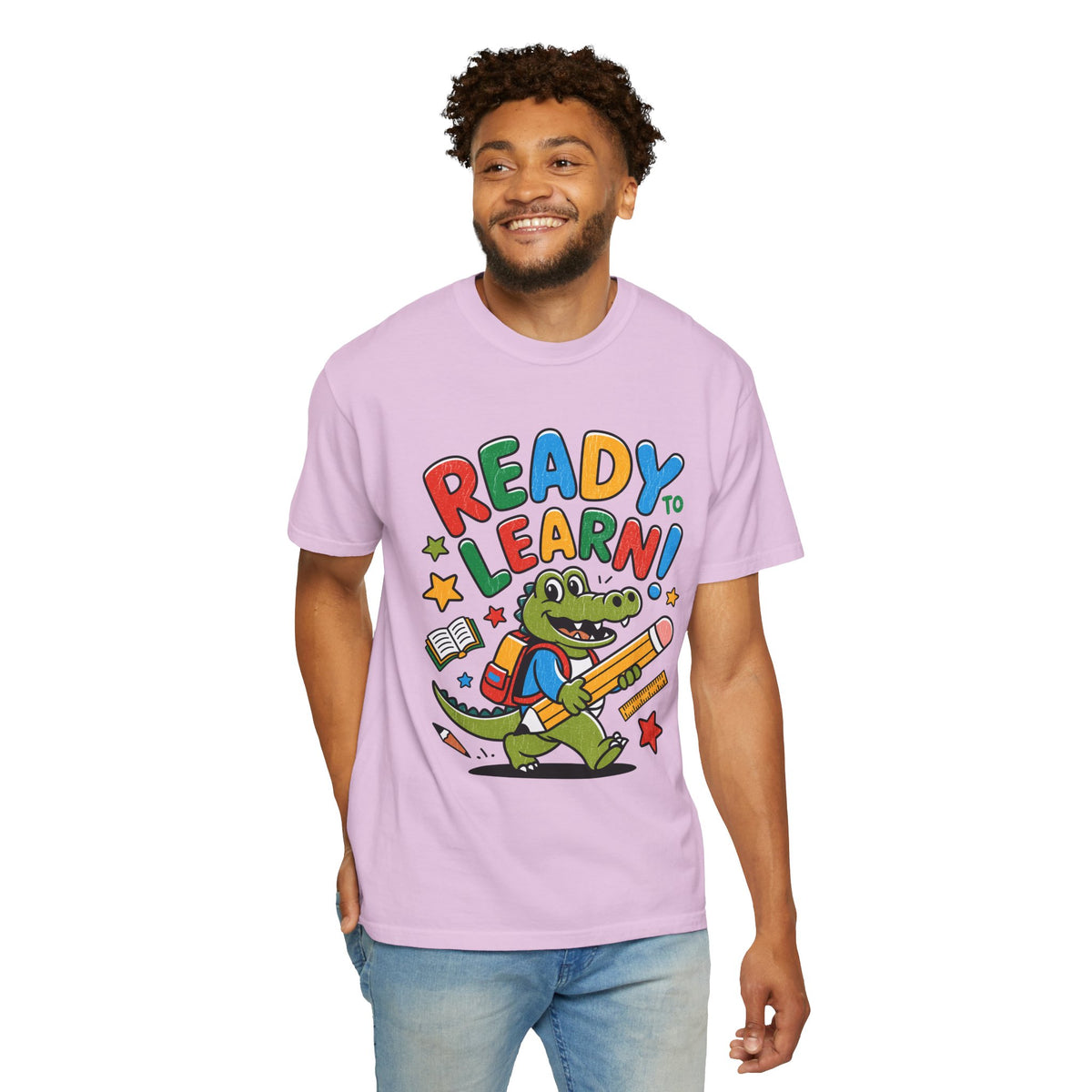 Ready to Learn Alligator T-Shirt, Colorful Back to School Tee, Cute Student Gift, Preschool Teacher Outfit, Classroom Graphic Shirt