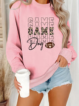 Round neck GAME printed pullover sweatshirt sweatshirt