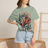 Land of the Free 250 Years Strong Comfort Colors Shirt, America 250th Anniversary Tee, Patriotic Cowboy Graphic Shirt, USA 1776-2026