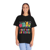 First Day of School T-Shirt, Colorful School Supplies Graphic Tee, Cute Teacher Outfit, Student Back to Class Gift, Classroom Shirt