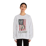 US Army Sweatshirt, Vintage Military Pullover, American Flag Army Top, Veteran Gift, Patriotic Military Clothing, Army Family Gift