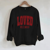 Loose velvet sweatshirt