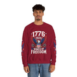 1776 Wings of Freedom Sweatshirt, Patriotic Eagle Pullover, American Flag Crewneck, USA 250th Anniversary Gift, Fourth of July Top