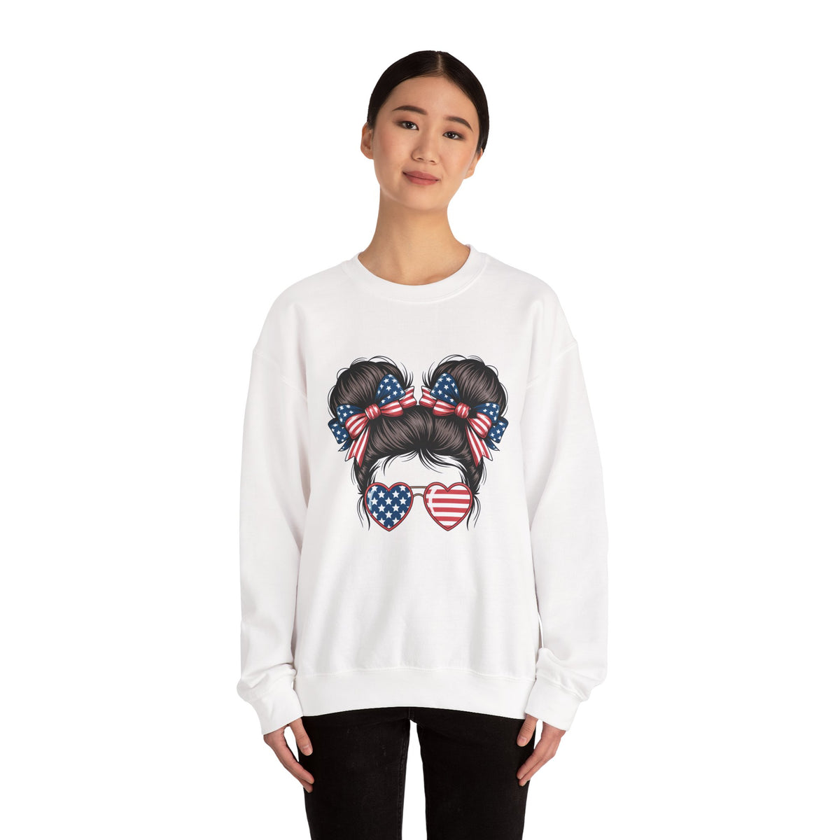 Personalized Patriotic Sweatshirt, Custom Little Miss Pullover, American Flag Girl Crewneck, Fourth of July Gift, USA Country Shirt