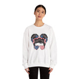 Personalized Patriotic Sweatshirt, Custom Little Miss Pullover, American Flag Girl Crewneck, Fourth of July Gift, USA Country Shirt