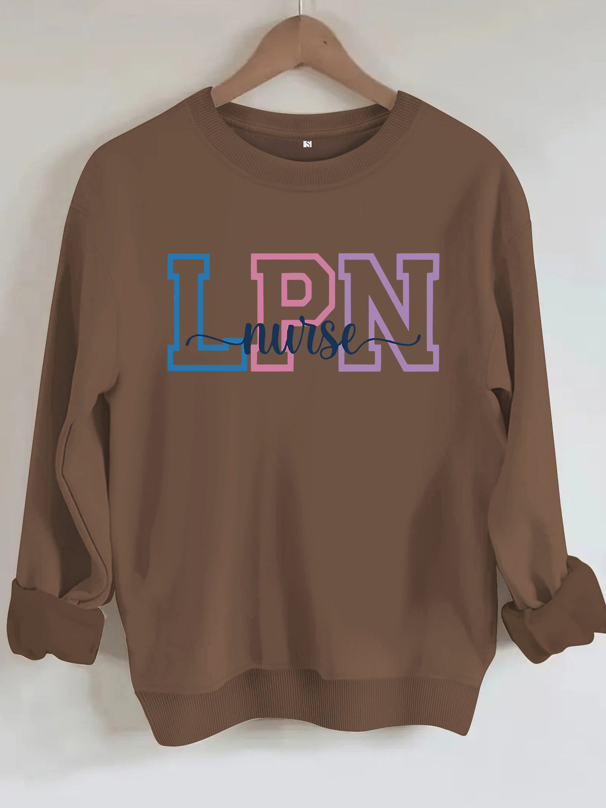 Printed loose women's fleece hoodie
