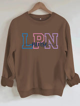 Printed loose women's fleece hoodie