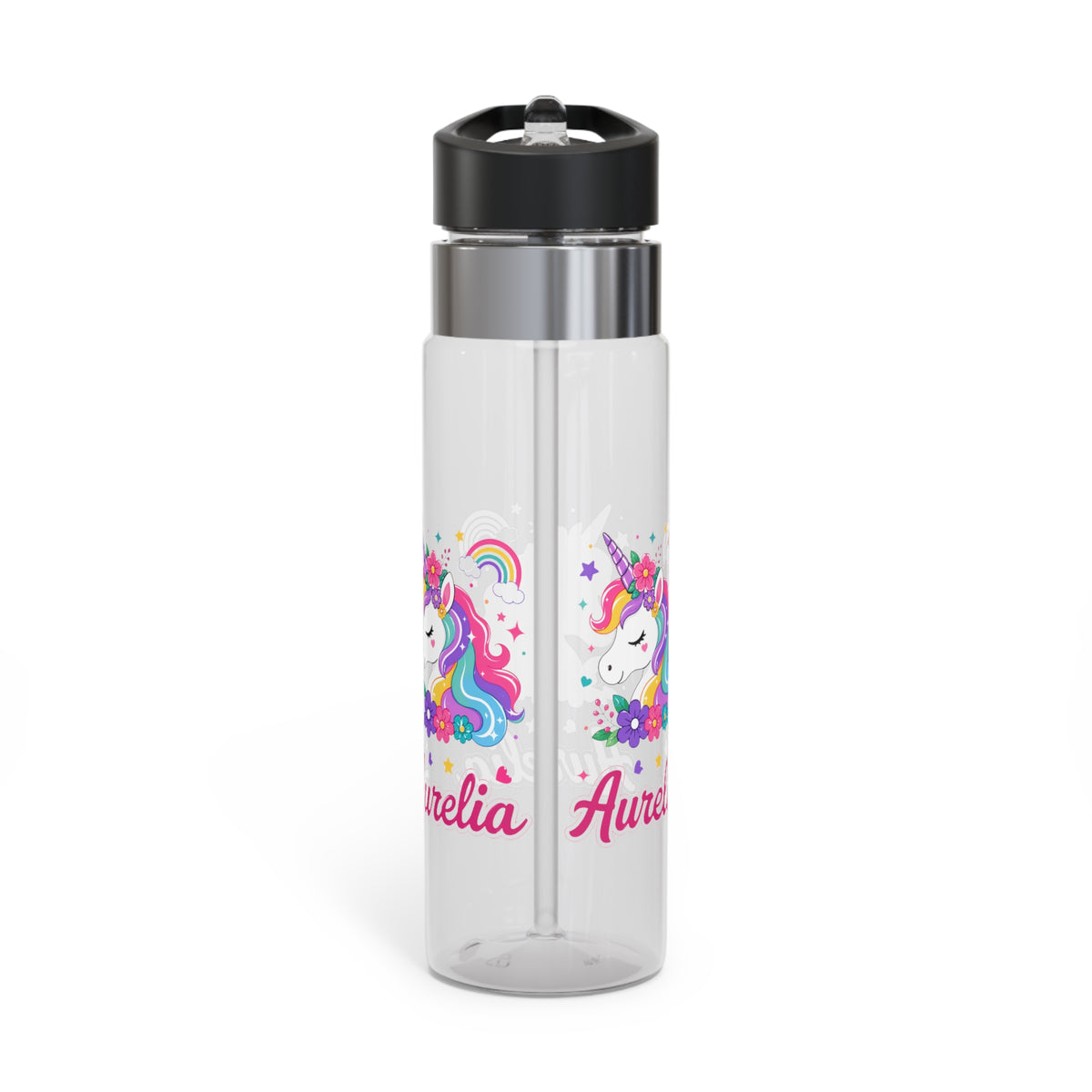 Personalized Unicorn Kids Water Bottle, Cute Rainbow Girl Gift, Magical Birthday Present, School Bottle for Girls, Fantasy Hydration Gift