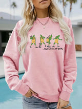Cartoon letter printed pullover sweatshirt sweatshirt