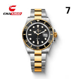 Swiss Brand CHAXIGO Men's Watch Green Submariner Style Waterproof Versatile Alloy Quartz Watch