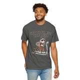 Funny Christian Comfort Colors Shirt, Off to Praise the Lord Raccoon Tee, Cute Faith Based Graphic Tee, Trendy Christian Shirt for Women