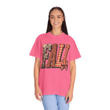Patchwork Fall Shirt, Floral Leopard Plaid Autumn Graphic Tee, Coquette Bow Seasonal Gift for Women, Cozy Thanksgiving Outfit for Her
