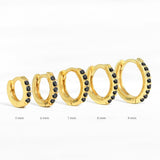 S925 Sterling Silver Circle Earrings with Turquoise and Diamond Inlay 18K Gold Plated Stud Earrings Jewelry