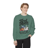 Tired Moms Book Club Comfort Colors Sweatshirt, Running on Coffee Chaos and Chapters Shirt, Book Lover Mom Gift